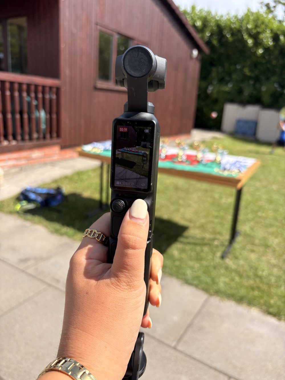 Filming content outdoors