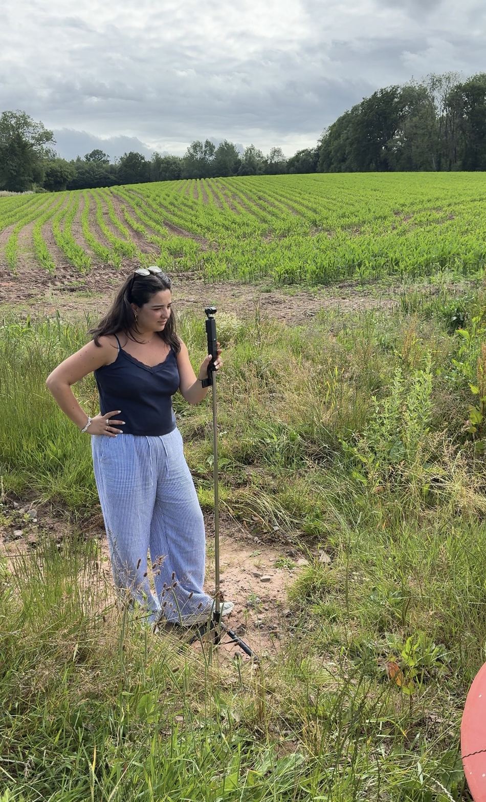 Abril on a shoot in the countryside